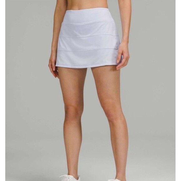 Lululemon Skirt Womens Size 8 Pace Rival Mid Rise Pastel Blue Skort Mini - Picture 1 of 8